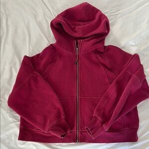 Lululemon Athletica Red Cozy Zip-Up Hoodie